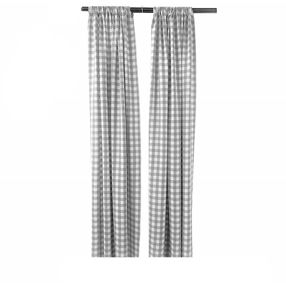 Buffalo Gingham Checkered backdrop Drape 1 Pair